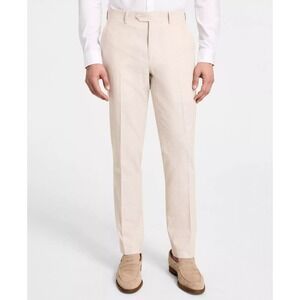 Bar III Men's Beige Slim-Fit Linen Suit Pants Size 32W 32L E121818